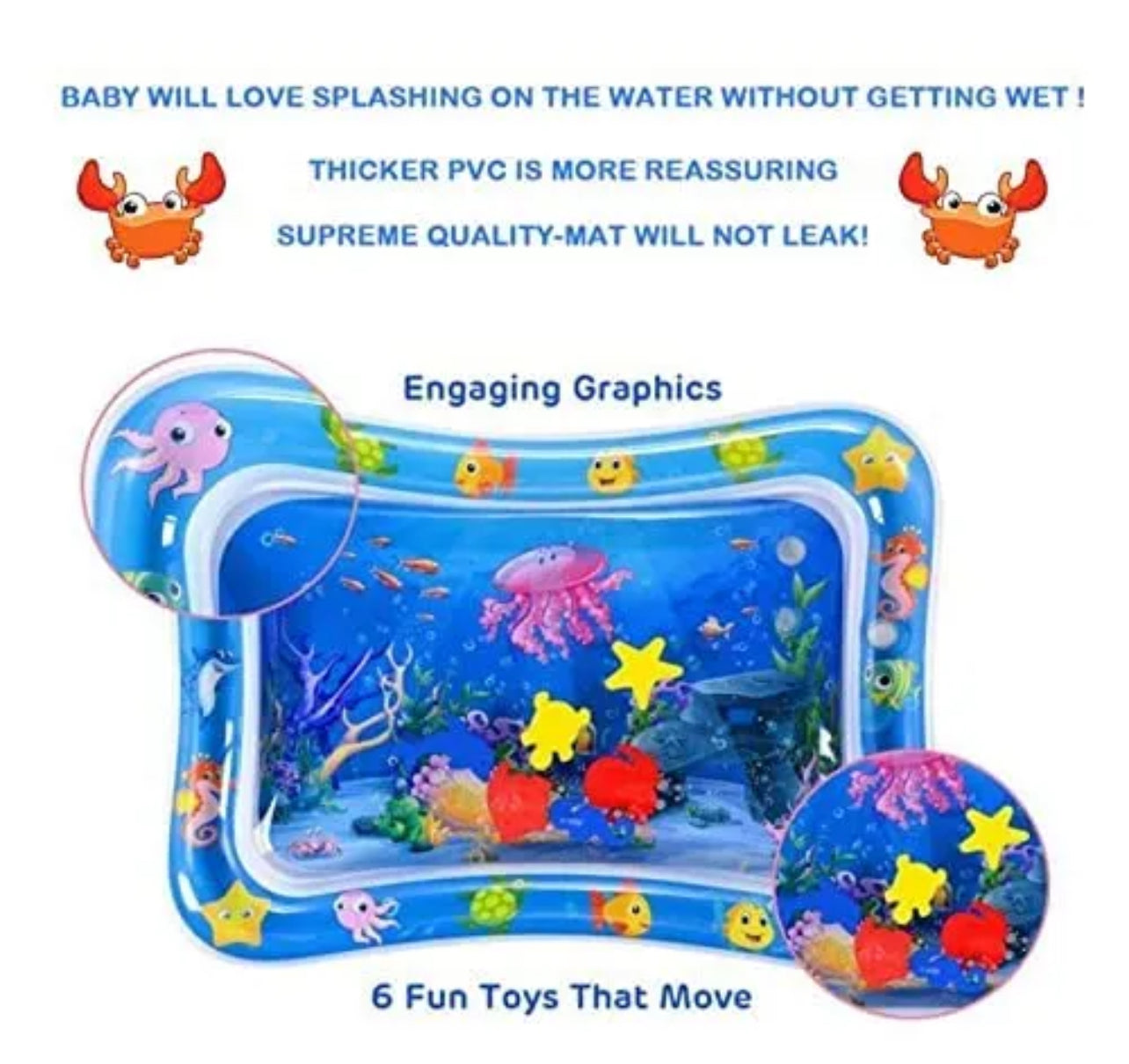 Baby Water Play Mat Tummy