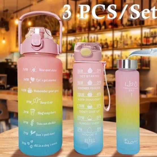 3 In 1 Gradient Water Bottles