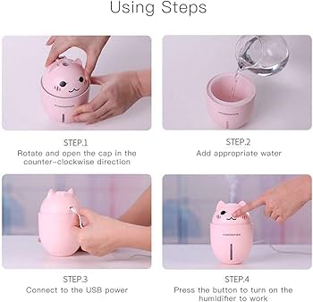 Adorable USB Air Humidifier With Lights And Fan