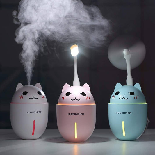 Adorable USB Air Humidifier With Lights And Fan