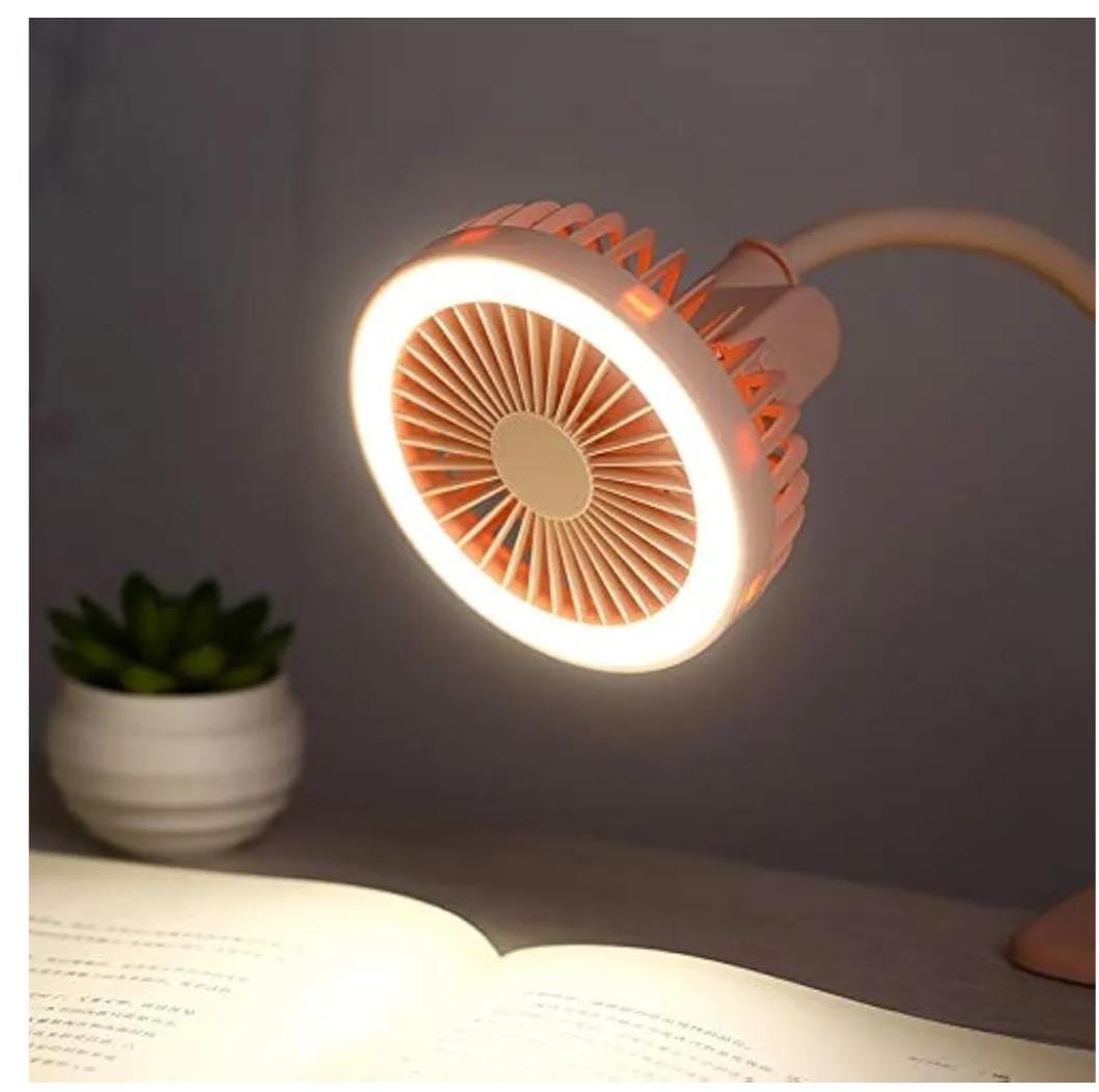 Portable USB Fan with LED Light Cooler