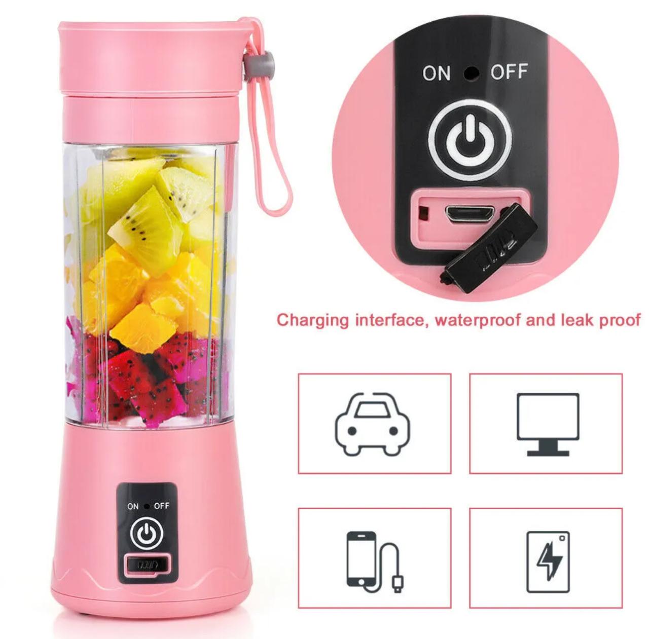 6 Blade Portable USB Rechargable Juicer Blender